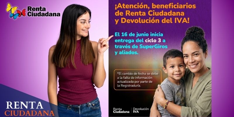 Madre de familia en Colombia consultando la fecha de pago de Renta Ciudadana del Ciclo 3